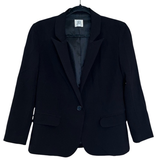 dRA blazer medium black Anthropologie business career wear prep Ivy League - Picture 1 of 9